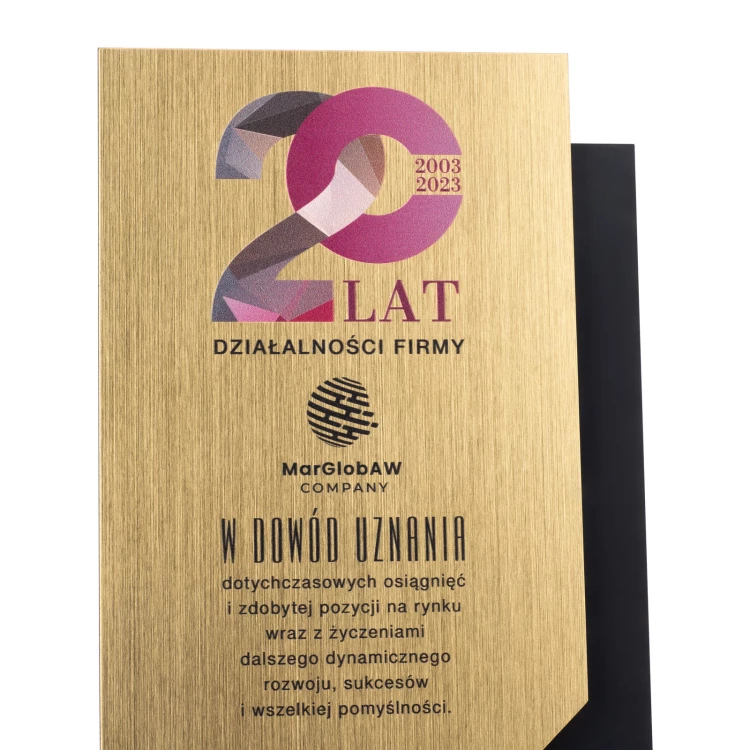 Logo statuette for company anniversary - height 20cm - DTA116