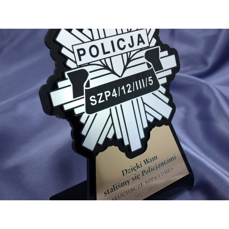 Police Badge Figurine - DTA7 model - height 18 cm