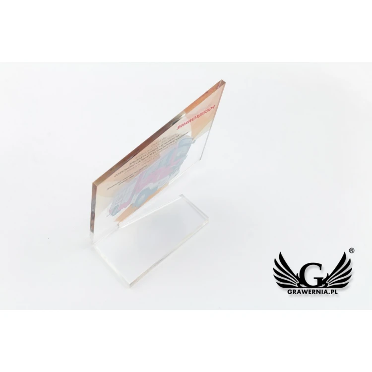 Plexi Statuette - OSP - UV print with any photo - model DTA56 - height 11.5cm