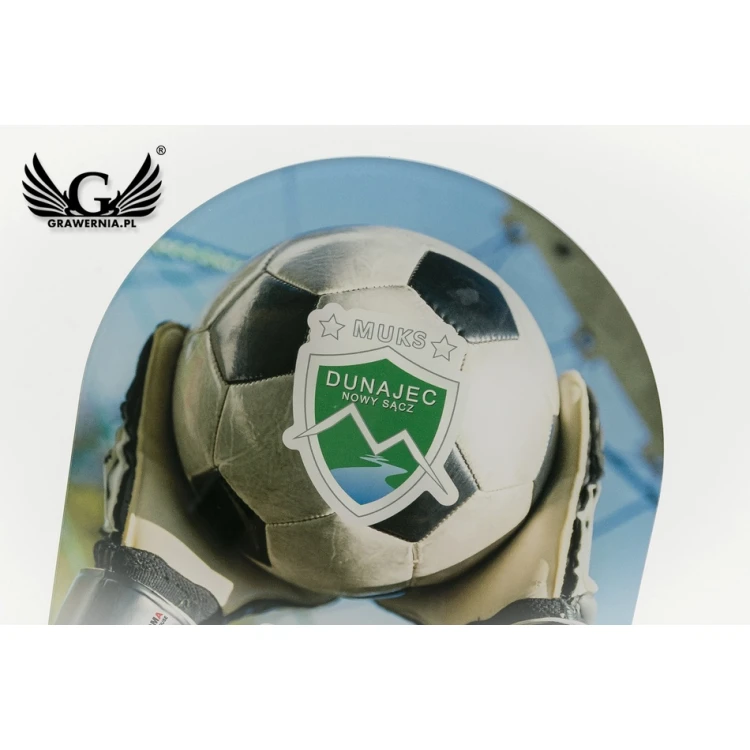 Plexi Statuette - Football - UV print with any graphics - model DTA59 - height 14cm