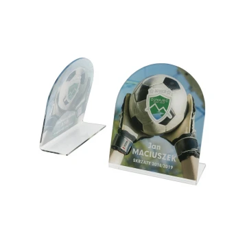 Plexi Statuette - Football - UV print with any graphics - model DTA59 - height 14cm