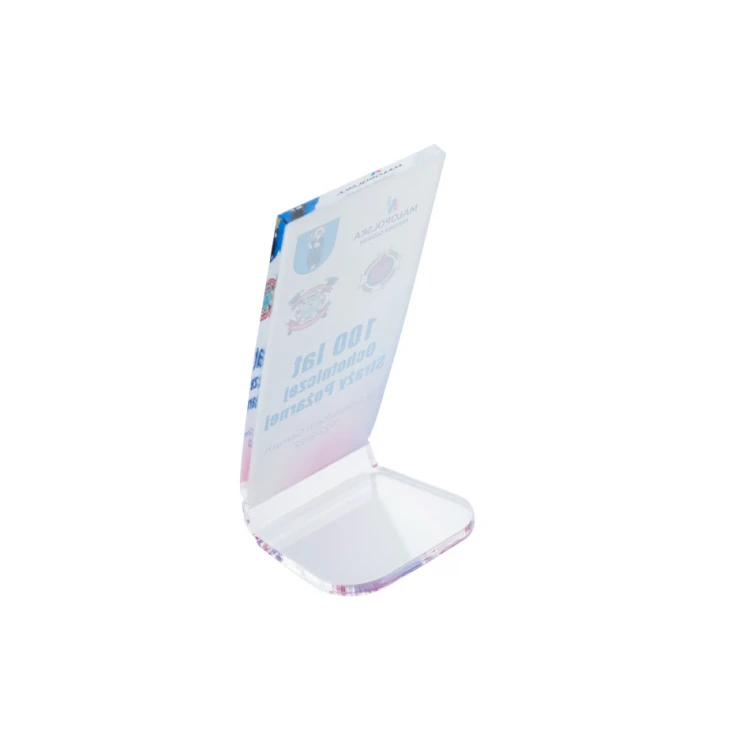 Plexi statuette with any graphic - UV print - DTA076 - height 13cm