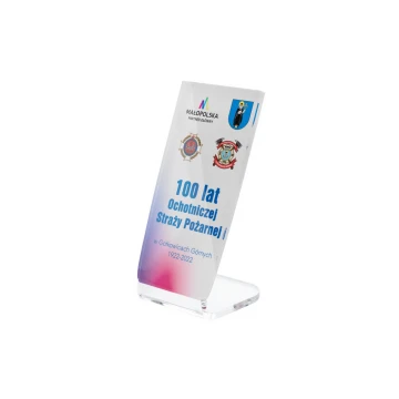 Plexi statuette with any graphic - UV print - DTA076 - height 13cm