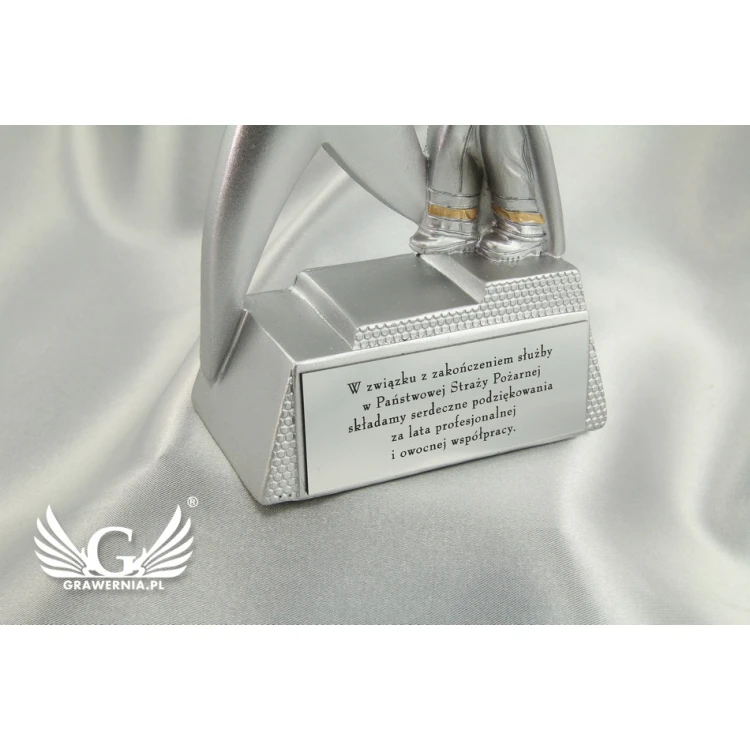 MERITORIOUS FIREFIGHTER - attractive cast figurine - height 16cm