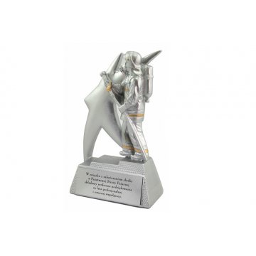 MERITORIOUS FIREFIGHTER - attractive cast figurine - height 16cm