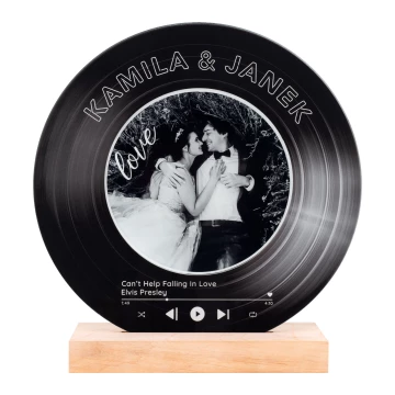 Statue with photo and song of your choice - vinyl record - DTA117
