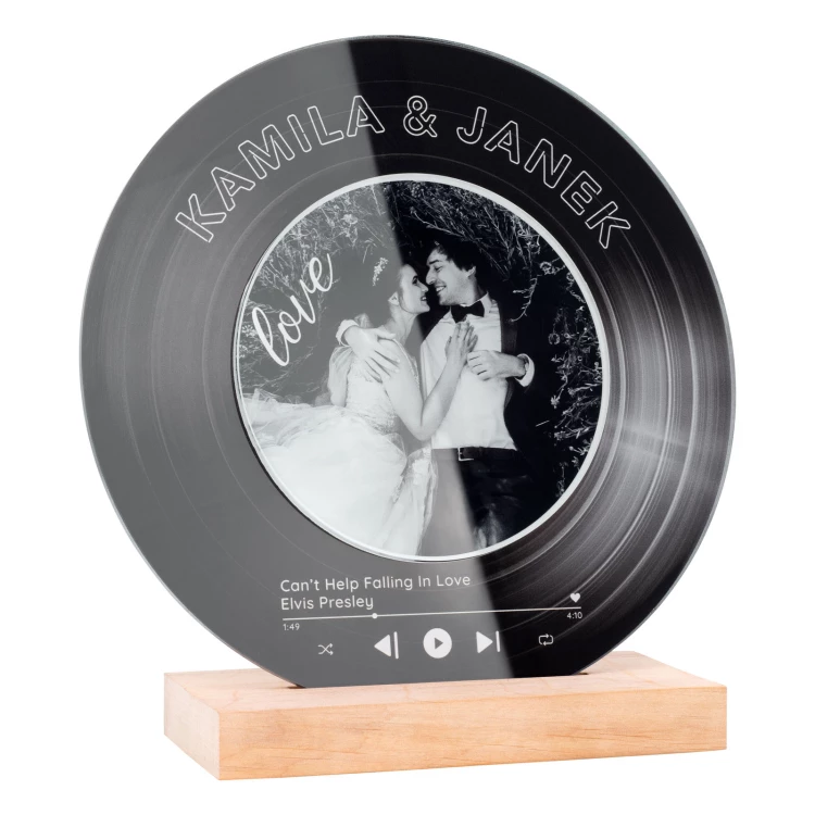 Statue with photo and song of your choice - vinyl record - DTA117