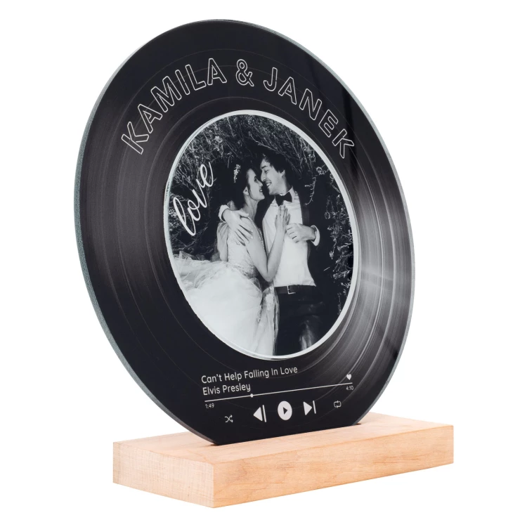 Statue with photo and song of your choice - vinyl record - DTA117