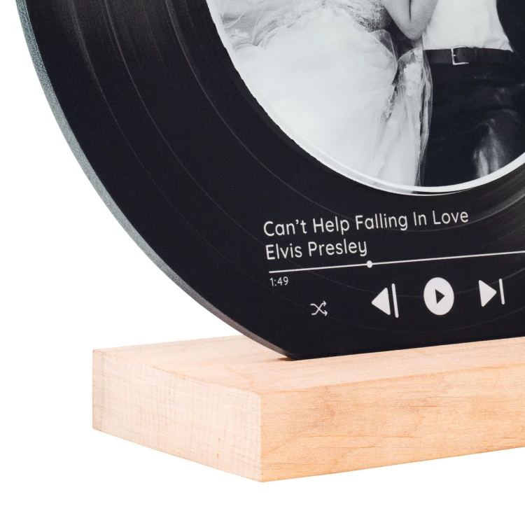 Statue with photo and song of your choice - vinyl record - DTA117