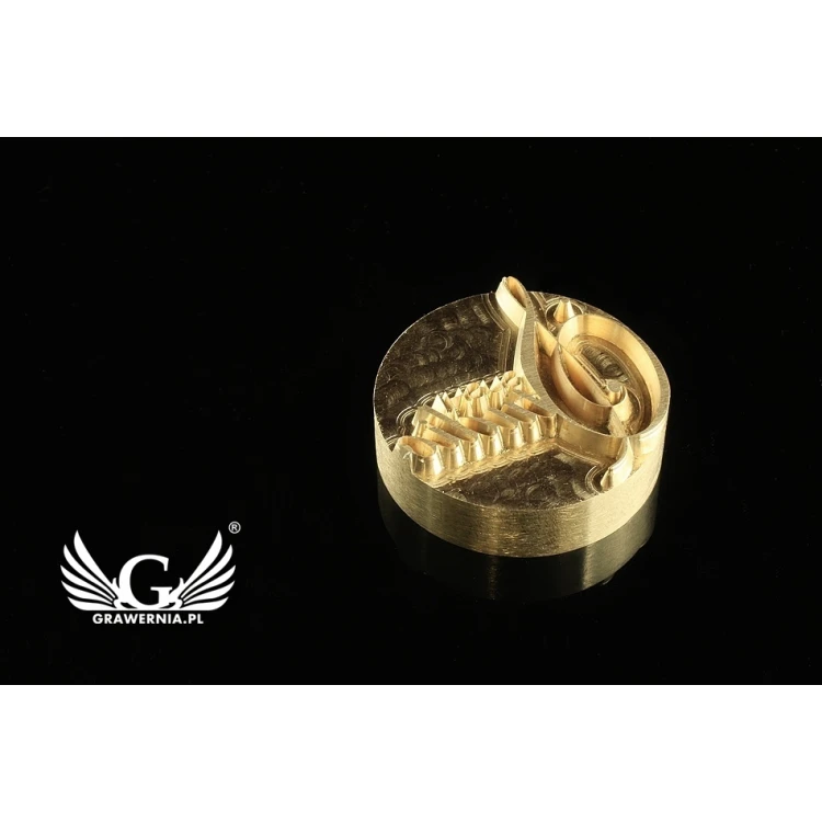 Wasabi Paste Logo Imprint Stamp - 30mm Diameter - CNC', located in the category 'Industry and Company / Metal Dies and Stamps'. Do not translate the category.