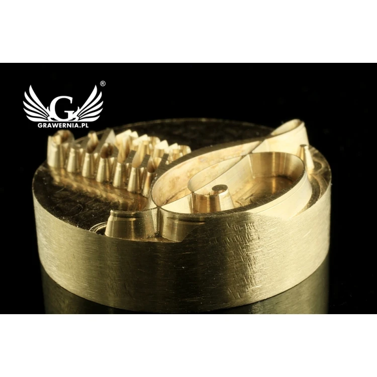 Wasabi Paste Logo Imprint Stamp - 30mm Diameter - CNC', located in the category 'Industry and Company / Metal Dies and Stamps'. Do not translate the category.