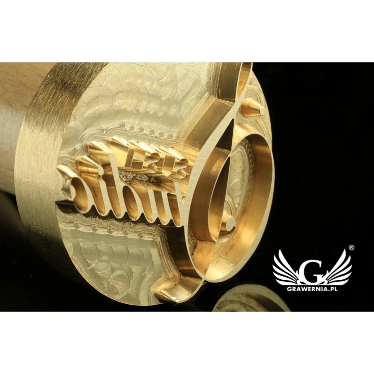 Wasabi Paste Logo Imprint Stamp - 30mm Diameter - CNC', located in the category 'Industry and Company / Metal Dies and Stamps'. Do not translate the category.