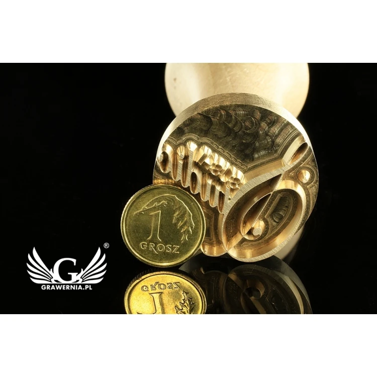 Wasabi Paste Logo Imprint Stamp - 30mm Diameter - CNC', located in the category 'Industry and Company / Metal Dies and Stamps'. Do not translate the category.