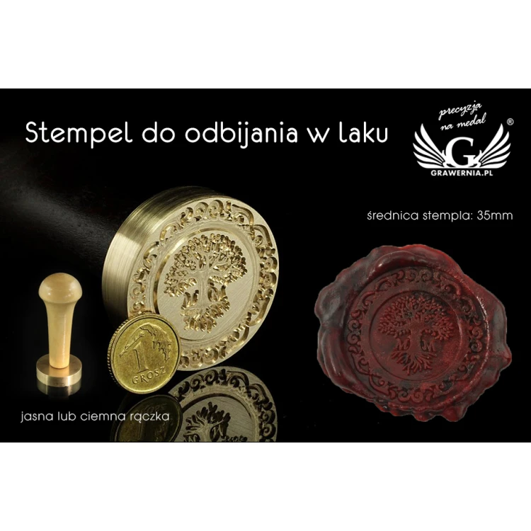 Lacquer stamp - CNC - diameter 35mm, concave engraving