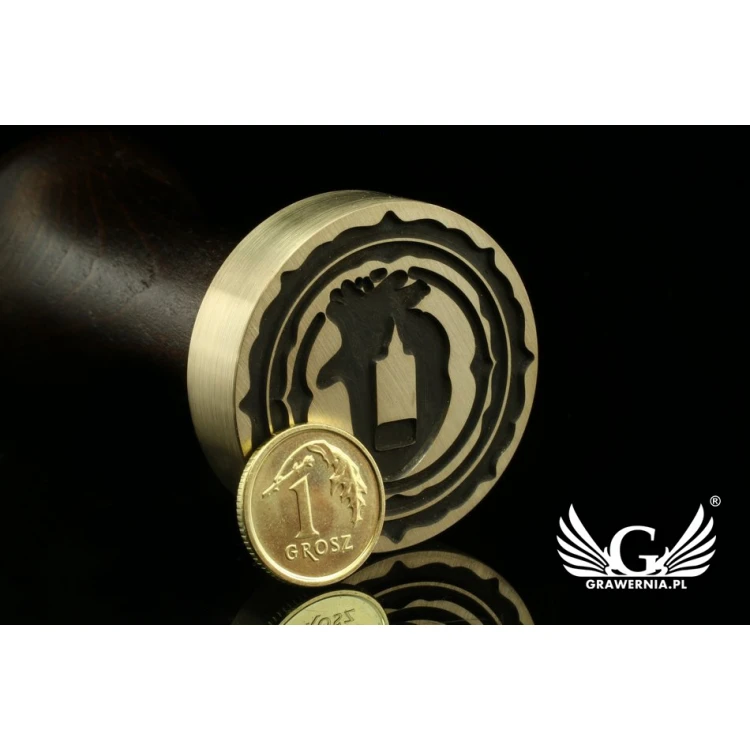 Lacquer stamp for embossing - CNC - diameter 35mm