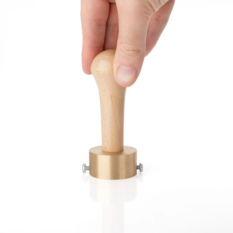Stamp for embossing in wax with interchangeable fonts - CNC - diameter 40mm - CNC111