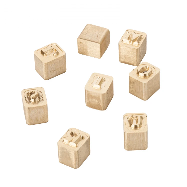 Stamp for embossing in wax with interchangeable fonts - CNC - diameter 40mm - CNC111