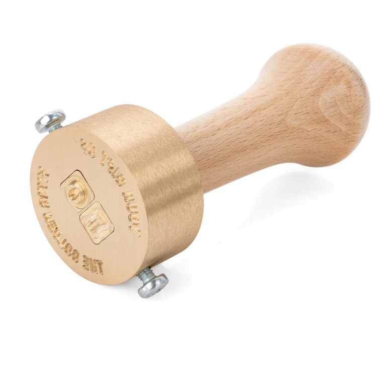 Stamp for embossing in wax with interchangeable fonts - CNC - diameter 40mm - CNC111
