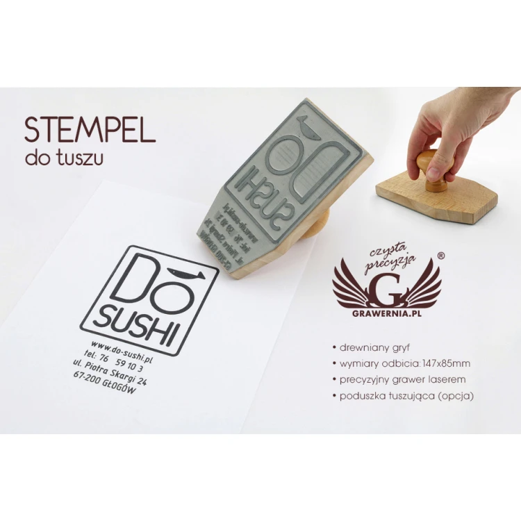 Ink stamp - imprint dimensions 147x85mm