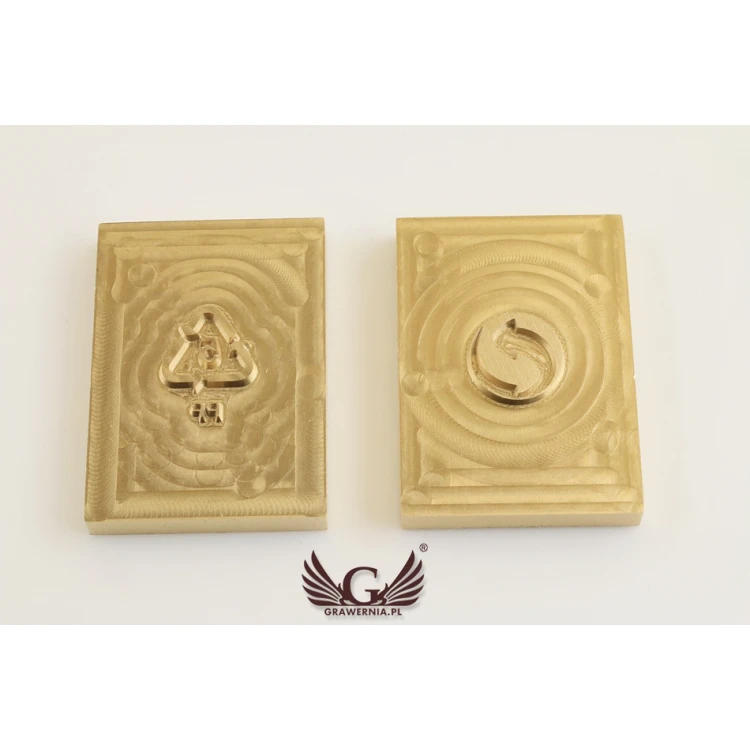 Hot and Cold Logo Embossing Stamp - Die Dimensions: 25x35mm - CNC', which is in the category 'Industry and Company / Metal Dies and Stamps'. Do not translate the category.