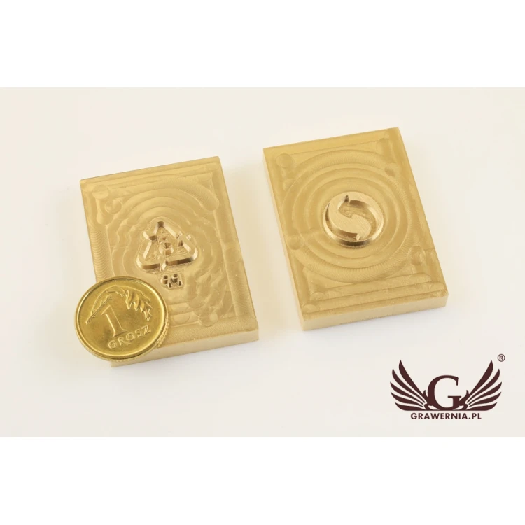 Hot and Cold Logo Embossing Stamp - Die Dimensions: 25x35mm - CNC', which is in the category 'Industry and Company / Metal Dies and Stamps'. Do not translate the category.