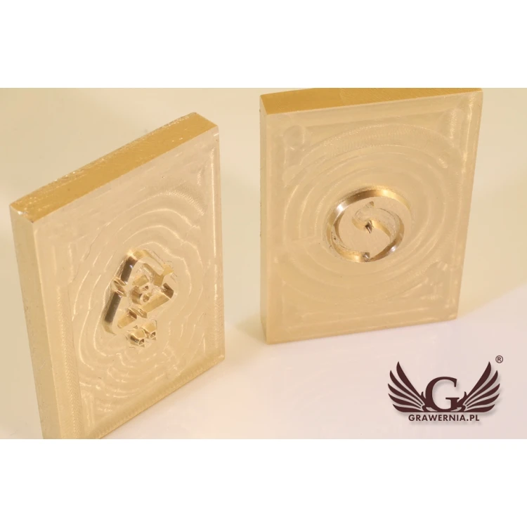 Hot and Cold Logo Embossing Stamp - Die Dimensions: 25x35mm - CNC', which is in the category 'Industry and Company / Metal Dies and Stamps'. Do not translate the category.