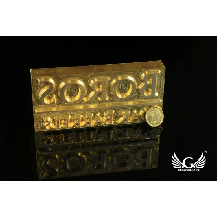 Hot and Cold Logo Embossing Stamp - Die Dimensions: 95x45mm - CNC
