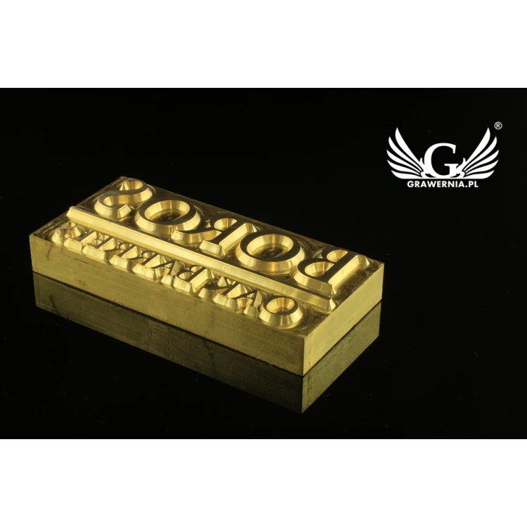 Hot and Cold Logo Embossing Stamp - Die Dimensions: 95x45mm - CNC
