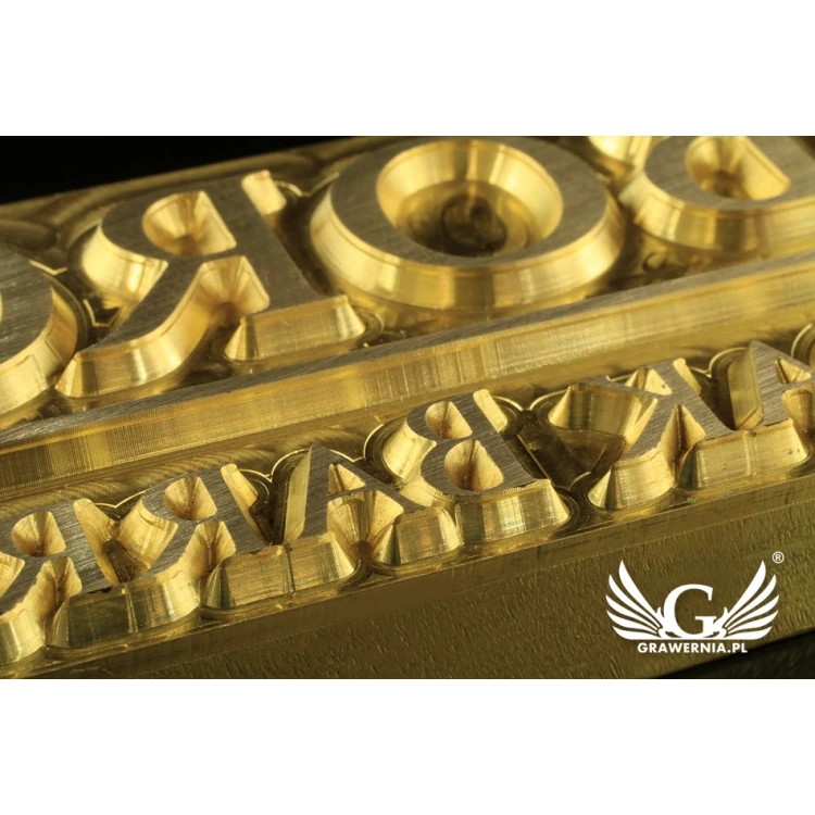 Hot and Cold Logo Embossing Stamp - Die Dimensions: 95x45mm - CNC