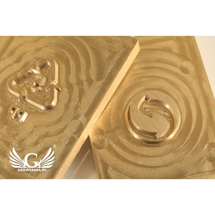 Hot and Cold Logo Embossing Stamp - Die Dimensions: 25x35mm - CNC', which is in the category 'Industry and Company / Metal Dies and Stamps'. Do not translate the category.