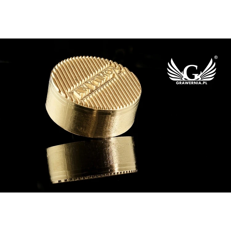 Hot and Cold Logo Embossing Stamp - 38mm Diameter - CNC