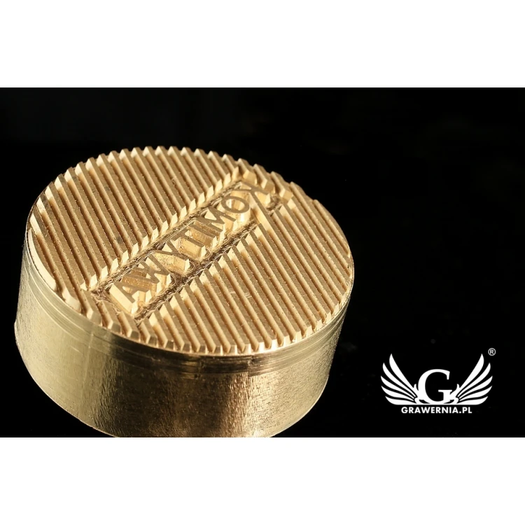 Hot and Cold Logo Embossing Stamp - 38mm Diameter - CNC