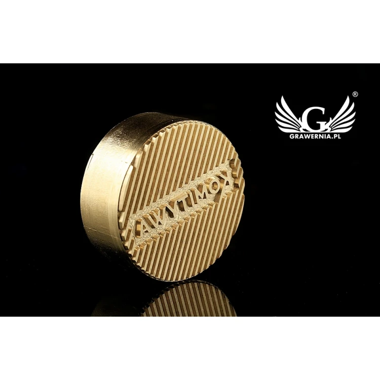 Hot and Cold Logo Embossing Stamp - 38mm Diameter - CNC