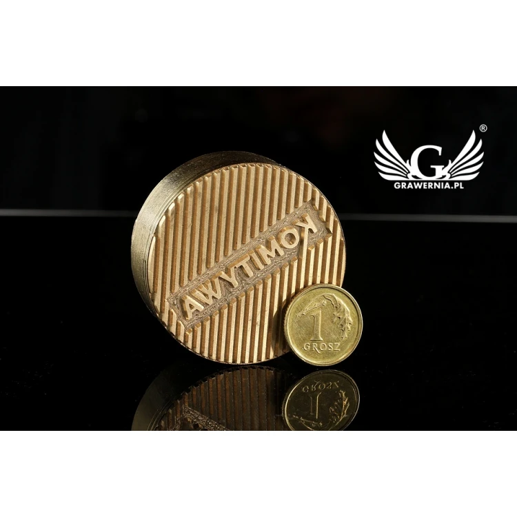 Hot and Cold Logo Embossing Stamp - 38mm Diameter - CNC