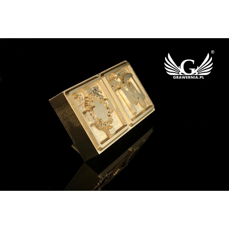 Hot and Cold Logo Embossing Stamp - Die Dimensions: 72x31mm - CNC', which is in the category 'Industry and Company / Metal Dies and Stamps'. Do not translate the category.