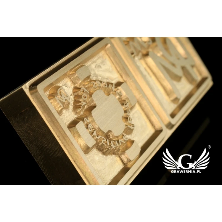 Hot and Cold Logo Embossing Stamp - Die Dimensions: 72x31mm - CNC', which is in the category 'Industry and Company / Metal Dies and Stamps'. Do not translate the category.