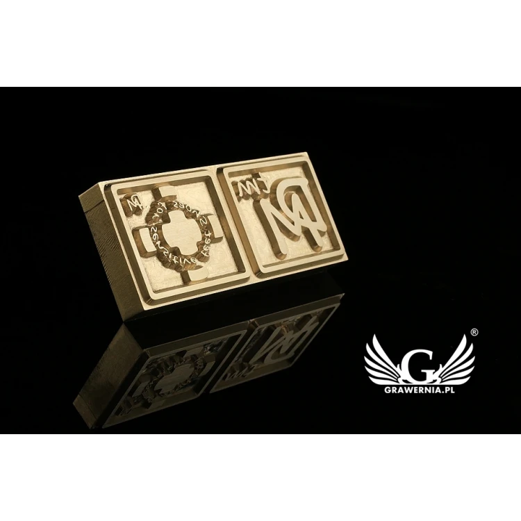 Hot and Cold Logo Embossing Stamp - Die Dimensions: 72x31mm - CNC', which is in the category 'Industry and Company / Metal Dies and Stamps'. Do not translate the category.