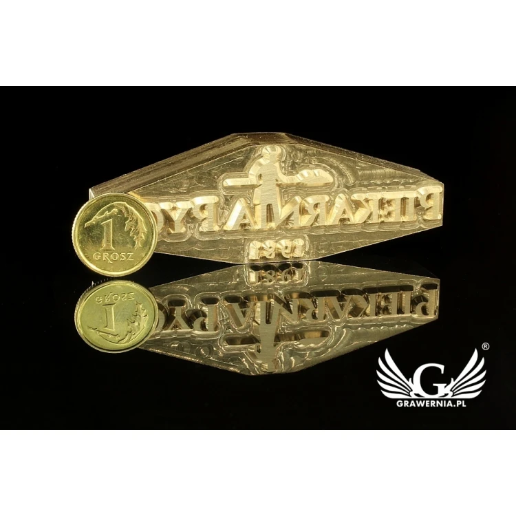 Hot and Cold Logo Embossing Stamp - Die Dimensions: 67x23mm - CNC', which is in the category 'Industry and Company / Dies and Metal Stamps'. Do not translate the category.
