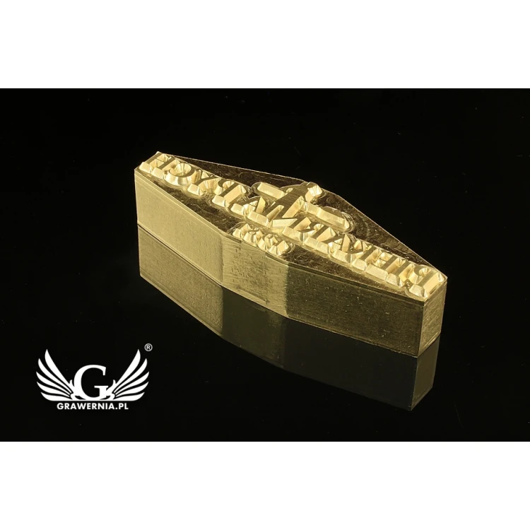 Hot and Cold Logo Embossing Stamp - Die Dimensions: 67x23mm - CNC', which is in the category 'Industry and Company / Dies and Metal Stamps'. Do not translate the category.