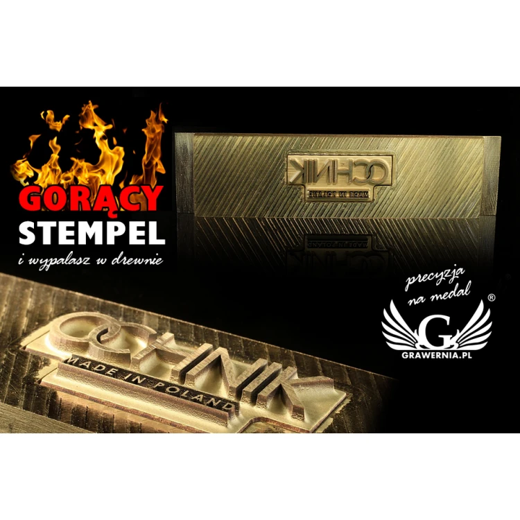 Hot and Cold Logo Embossing Stamp - Die Dimensions: 118x30mm - CNC and Laser