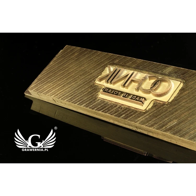 Hot and Cold Logo Embossing Stamp - Die Dimensions: 118x30mm - CNC and Laser