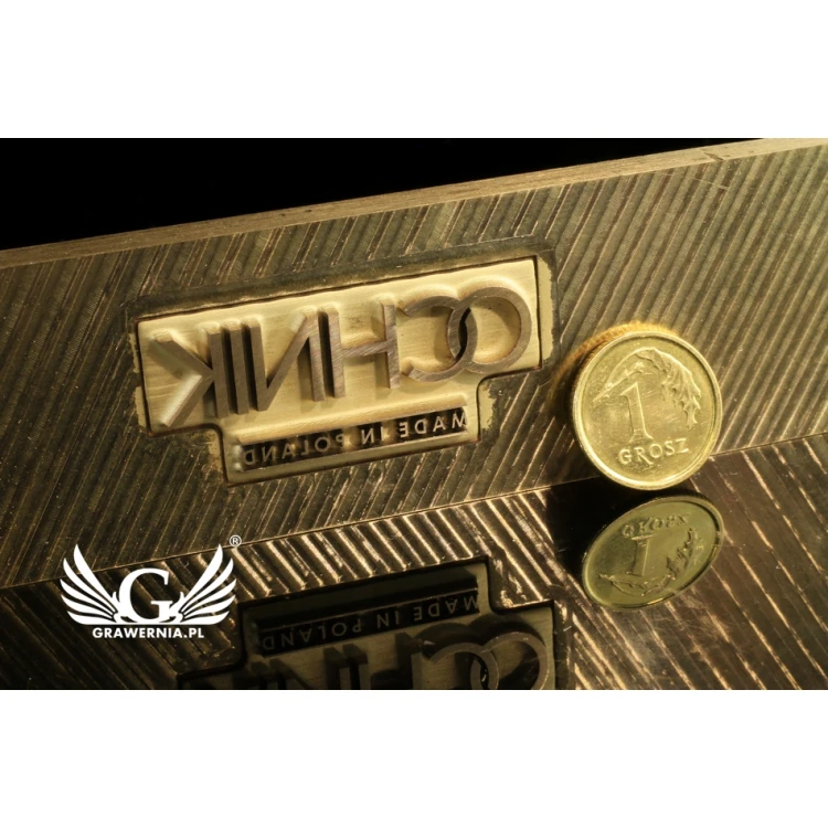 Hot and Cold Logo Embossing Stamp - Die Dimensions: 118x30mm - CNC and Laser