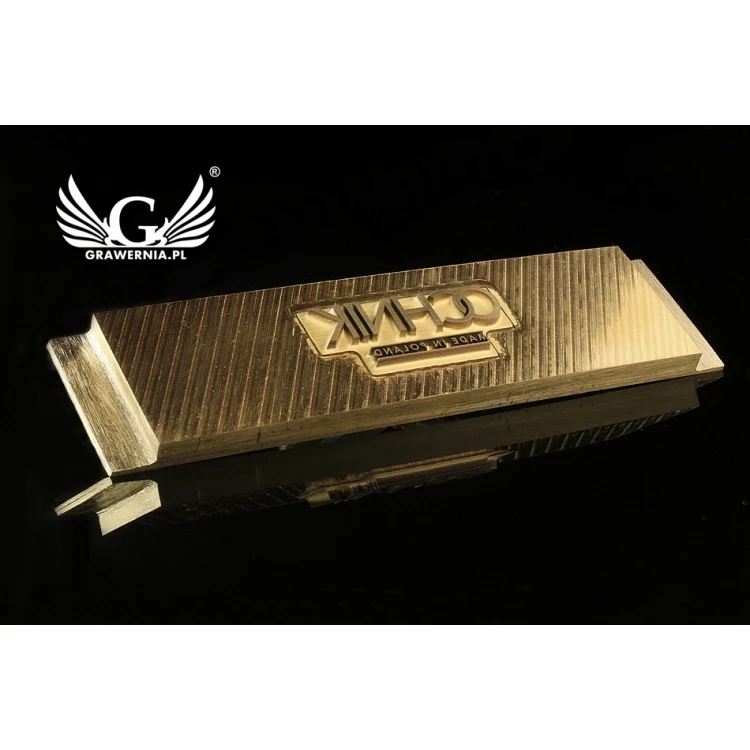 Hot and Cold Logo Embossing Stamp - Die Dimensions: 118x30mm - CNC and Laser