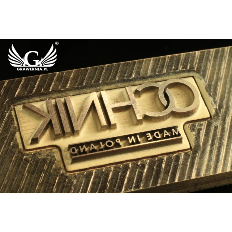 Hot and Cold Logo Embossing Stamp - Die Dimensions: 118x30mm - CNC and Laser