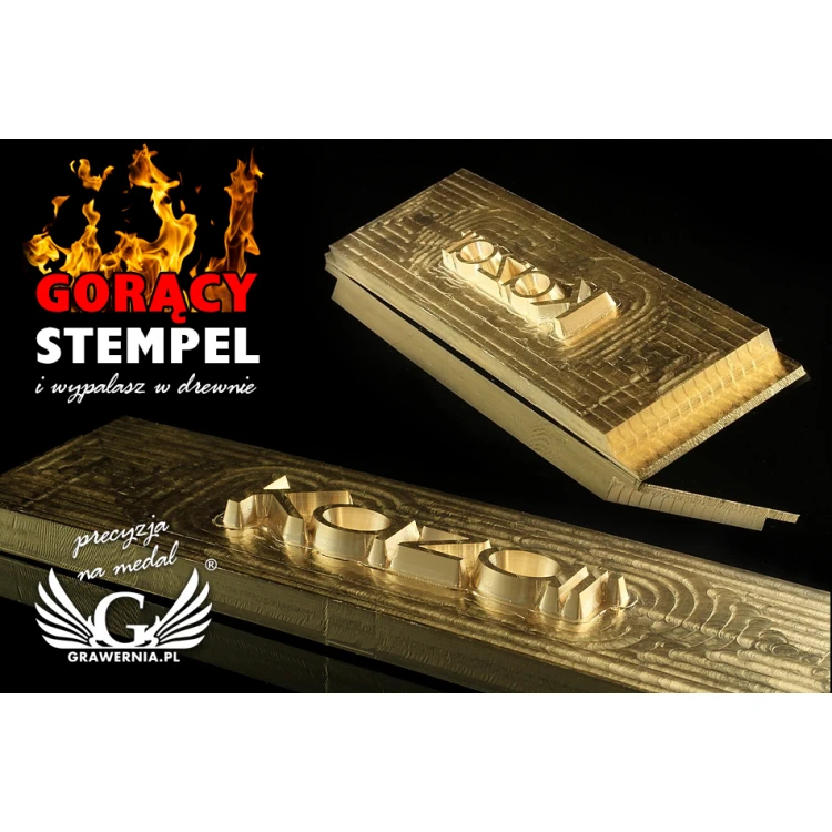 Hot and Cold Logo Embossing Stamp - Die Dimensions: 118x30mm - CNC', which is in the category 'Industry and Company / Dies and Metal Stamps'. Do not translate the category.
