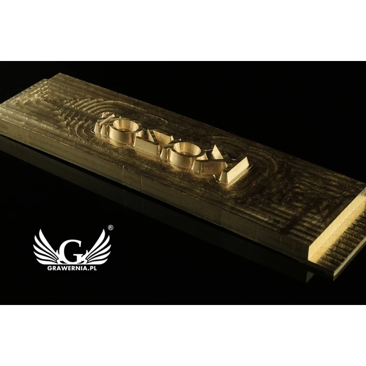 Hot and Cold Logo Embossing Stamp - Die Dimensions: 118x30mm - CNC', which is in the category 'Industry and Company / Dies and Metal Stamps'. Do not translate the category.