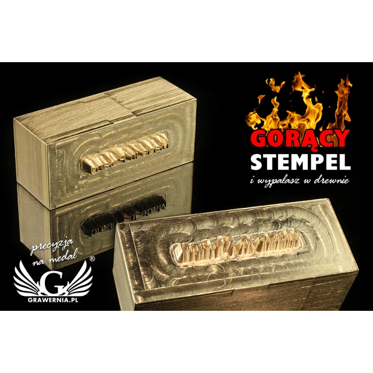 Hot and Cold Logo Embossing Stamp - Die Dimensions: 36x15mm - CNC', which is in the category 'Industry and Company / Metal Dies and Stamps'. Do not translate the category.