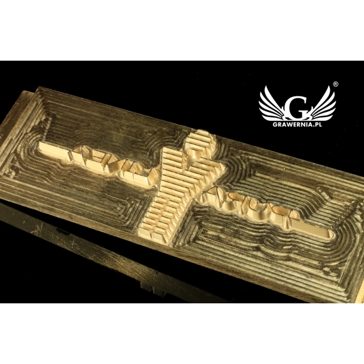Hot and Cold Logo Embossing Stamp - Die Dimensions: 118x38mm - CNC', which is in the category 'Industry and Company / Metal Dies and Stamps'. Do not translate the category.