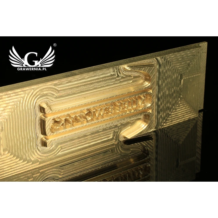 Hot and Cold Logo Embossing Stamp - Die Dimensions: 118x32mm - CNC', which is in the category 'Industry and Company / Metal Dies and Stamps'. Do not translate the category.