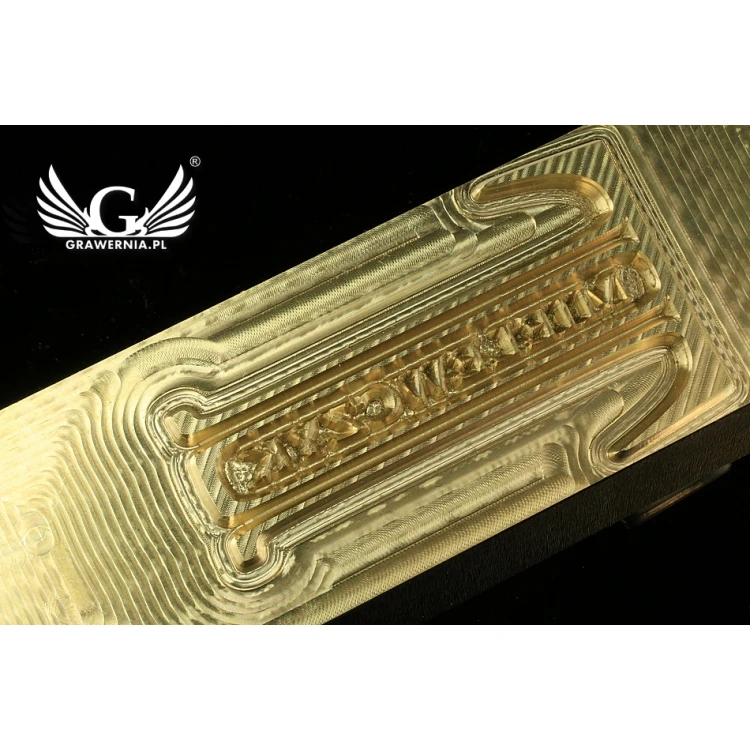 Hot and Cold Logo Embossing Stamp - Die Dimensions: 118x32mm - CNC', which is in the category 'Industry and Company / Metal Dies and Stamps'. Do not translate the category.